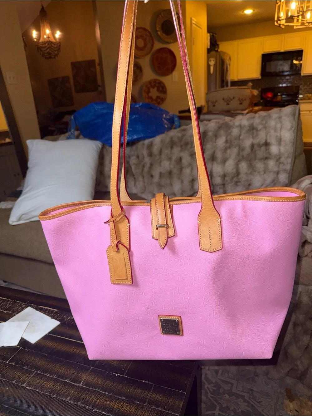 Dooney & Bourke Bubble Gum Pink Extra Large Laptop bag / Work/ diaper bag